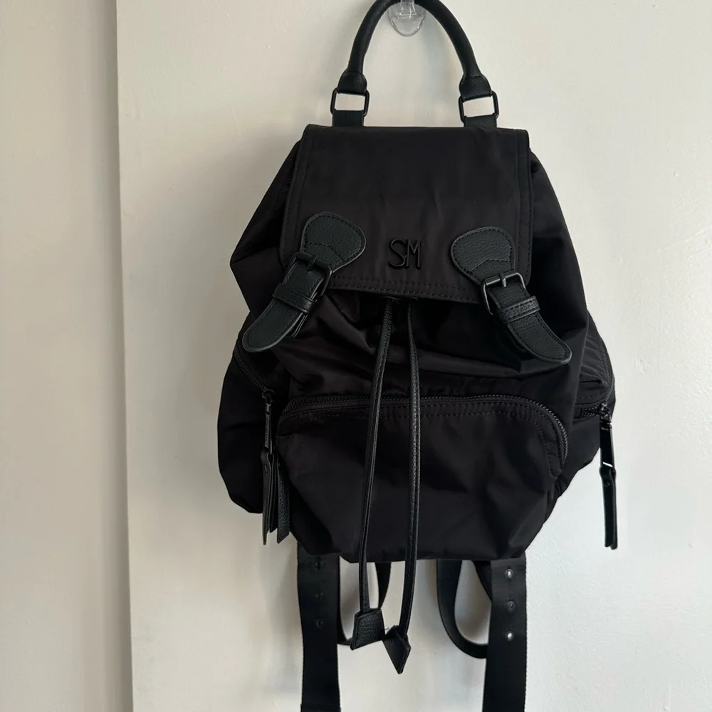 Steve Madden Black Backpack with Buckle Detail